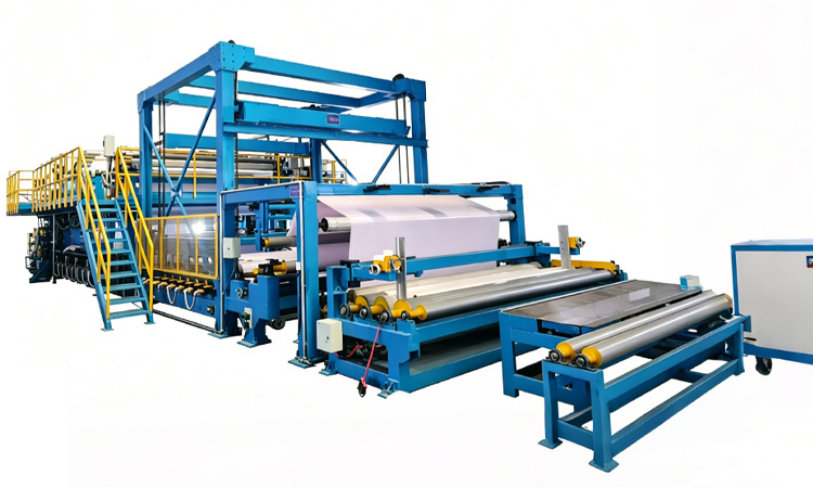 Three-layer lightbox fabric laminating machine